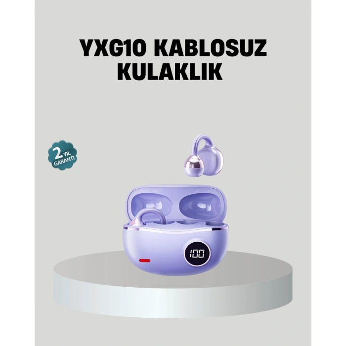Kulak Arkası Klipsli Bluetooth Kulaklık YXG10 Silikon Malzemeli Ergonomik