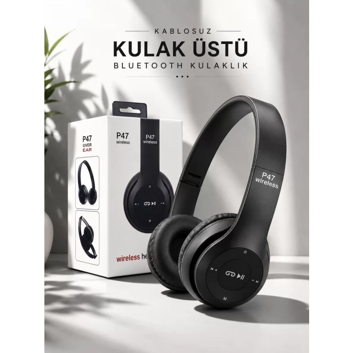 Kulak Üstü TF Kart ve AUX Destekli Ergonomik Bluetooth Kulaklık
