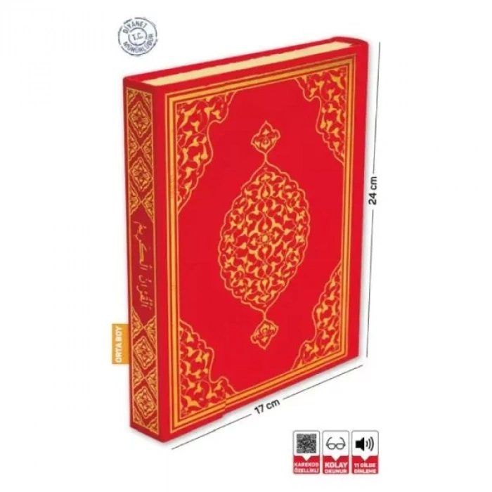 Kuranı Kerim Orta Boy Biisayar Hatlı Mühürlü