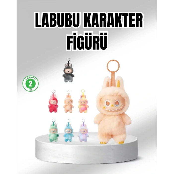 Labubu Peluş Oyuncak – Koleksiyonluk Yumuşak Dekoratif Figür 20 cm