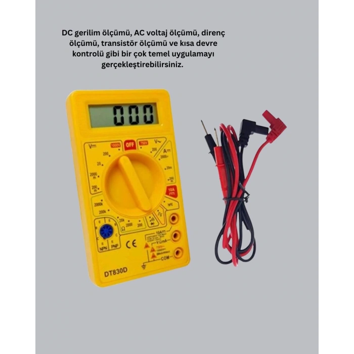 LCD Ekranlı Dijital Ölçü Aleti Ev ve Atölye Kullanımı