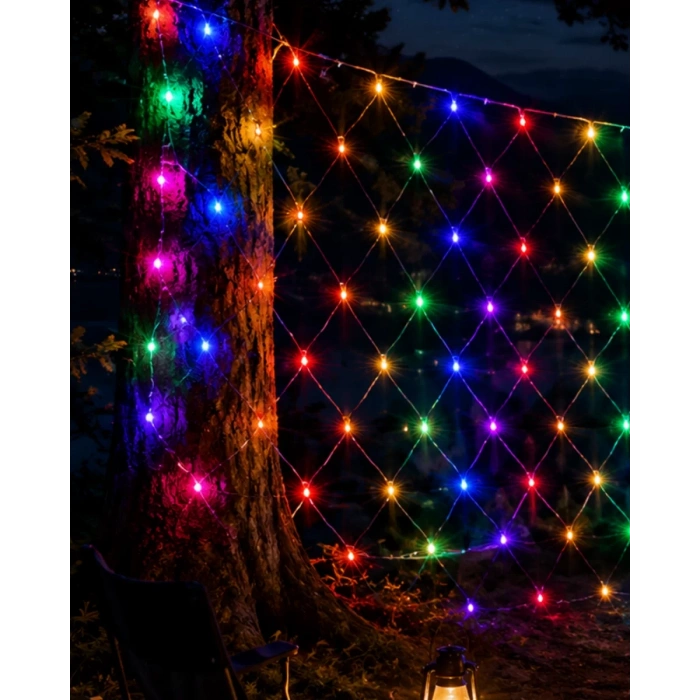 LED Ağ Işık Dekoratif File Aydınlatma Balkon Oda ve Bahçe Süsleme