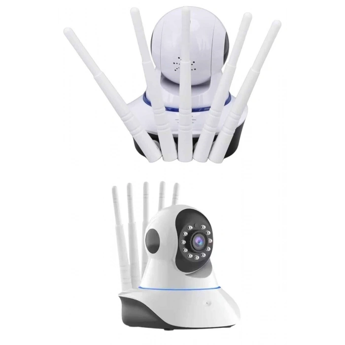 LED Aydınlatmalı 5 Antenli Motorlu 1080P Wifi Kamera Sensörlü