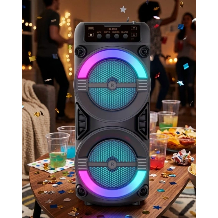 LED Işıklı Kablosuz Bluetooth Hoparlör USB TF Kart Destekli