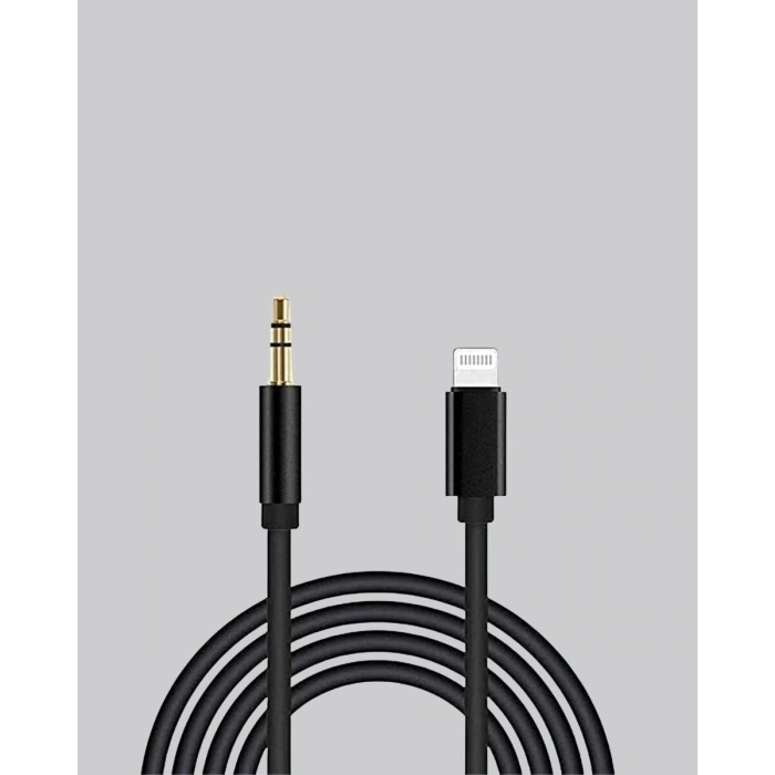 Lightning Girişli Cihazlar İçin 3.5mm Aux Ses Kablo Dönüştürücü 1M