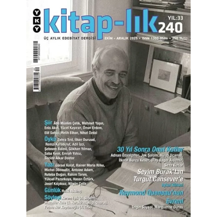 -lık Sayı 240 - Üç Aylık Edebiyat Dergisi (Ekim-Aralık 2025)
