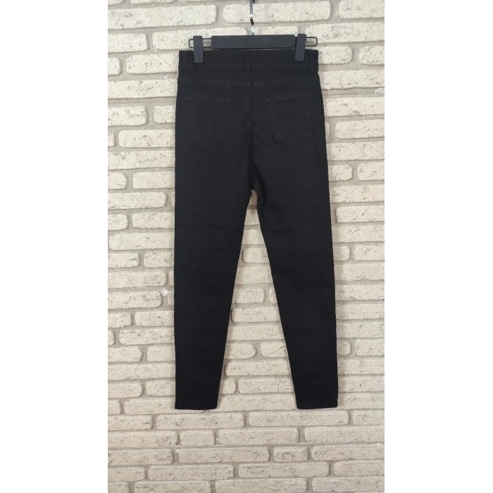 Likralı Yüksek Bel Efsane Kot Pantolon Antrasit Renk 92cm