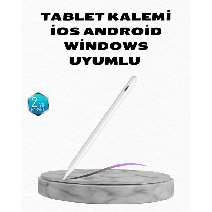 Manyetik Dokunmatik Kalem – Bluetooth Gerektirmeyen Type-C Şarjlı iPad ve Android Uyumlu Hassas Stylus