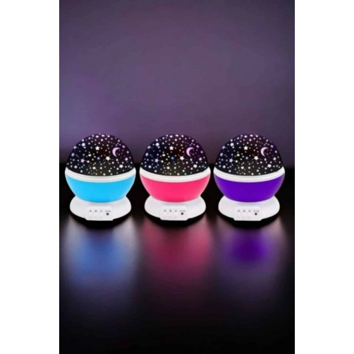 Mavi ve Mor Işıklı Projeksiyon Lambası