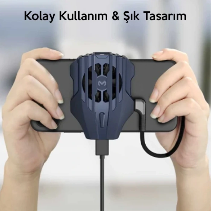 MEMO DL02  Telefonu Soğutma Fanı Radyatör (İPhone Kablo İle)-(5775)
