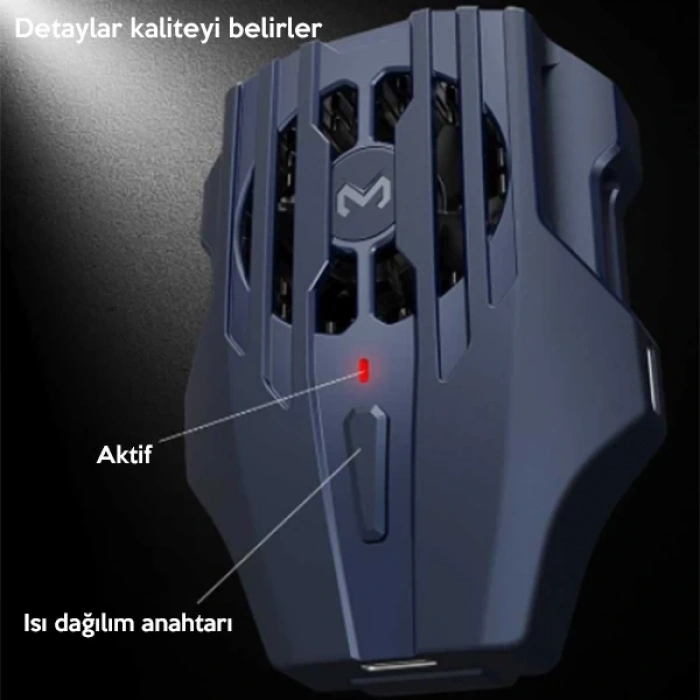 MEMO DL02  Telefonu Soğutma Fanı Radyatör (İPhone Kablo İle)-(5775)