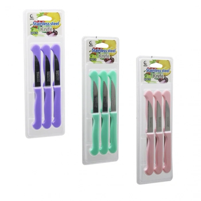 Meyve Bıçağı Seti - 6lı Paket - Paslanmaz Çelik