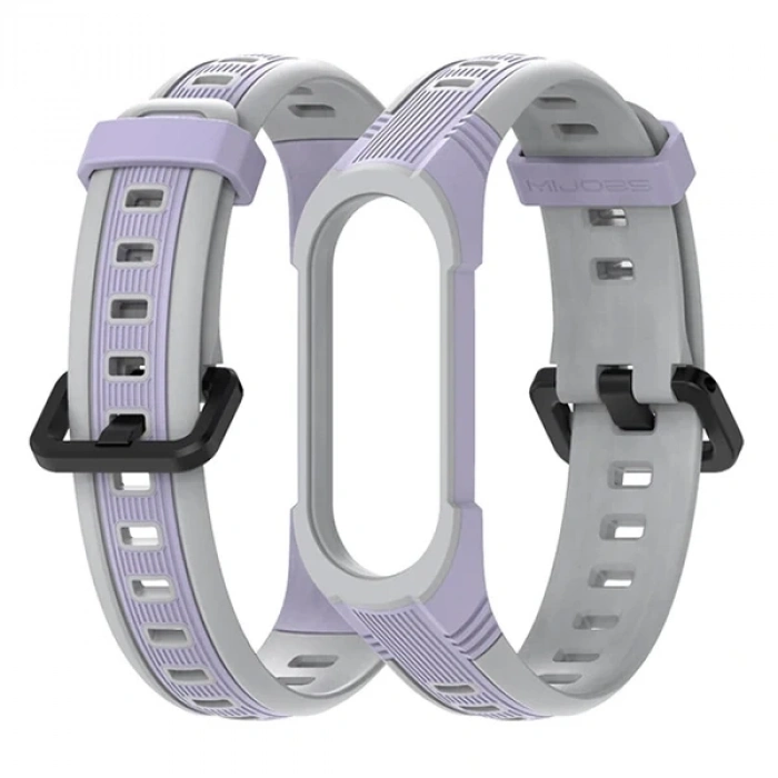Mijobs Xiaomi Mi Band 5-4 Çift Renk Kayış Kordon-(5775)
