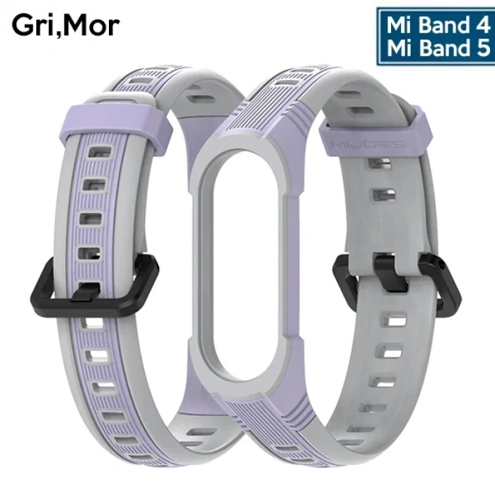 Mijobs Xiaomi Mi Band 5-4 Çift Renk Kayış Kordon-(5775)