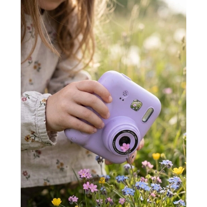 Mini Çocuk Kamerası Fotoğraf Video Çekim 4 Rulo Kağıt ve 5 Kalem Hediyeli