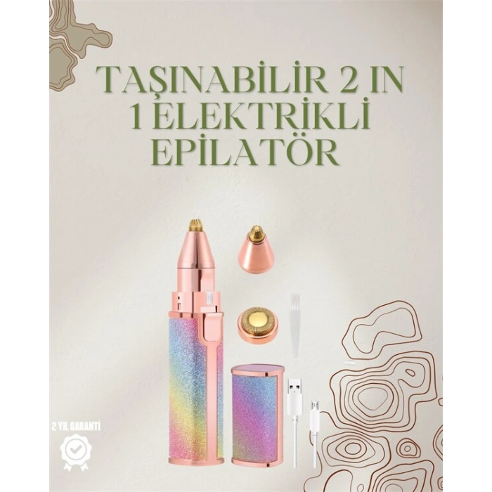Mini Elektrikli Epilatör Cihazı – USB Şarjlı Acısız Yüz ve Kaş Bakım Aleti
