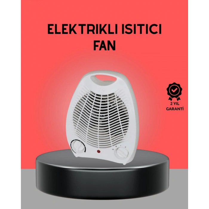 Mini Elektrikli Isıtıcı 2000W – Termostatlı Fanlı Isıtma Taşınabilir Tasarım