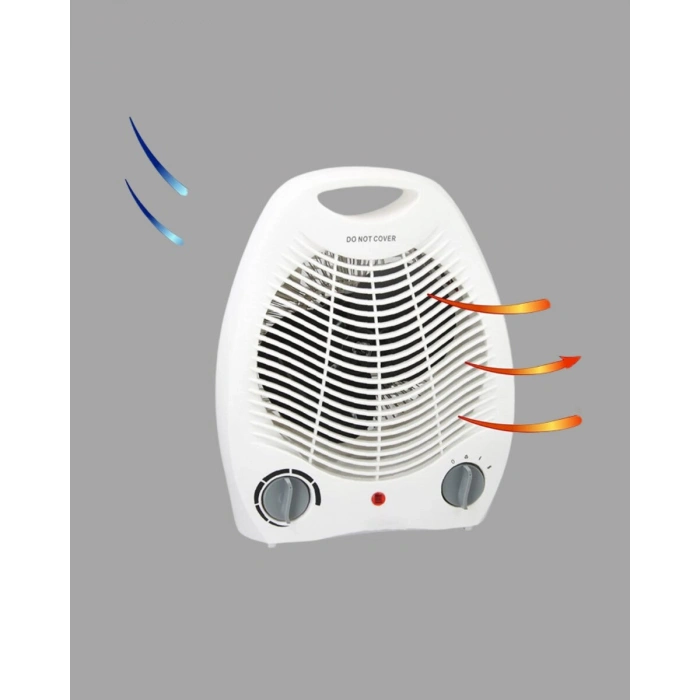 Mini Elektrikli Isıtıcı 2000W – Termostatlı Fanlı Isıtma Taşınabilir Tasarım