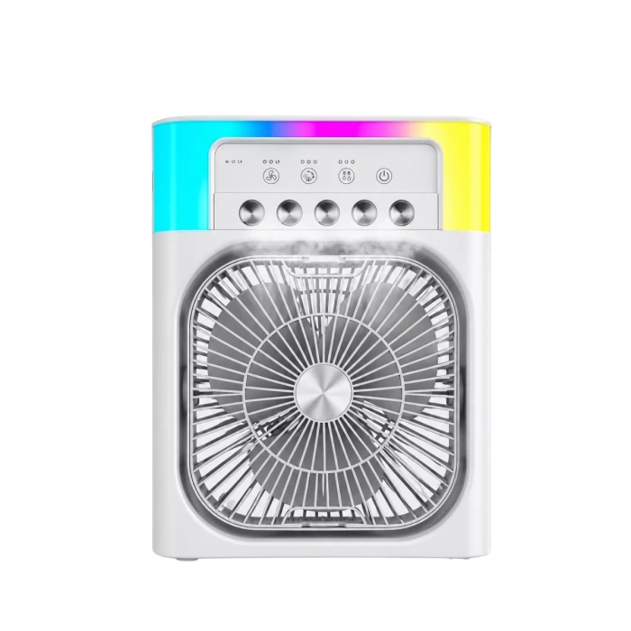 Mini Klima Fan Su Hazneli USB Şarjlı Sessiz Masaüstü Soğutucu