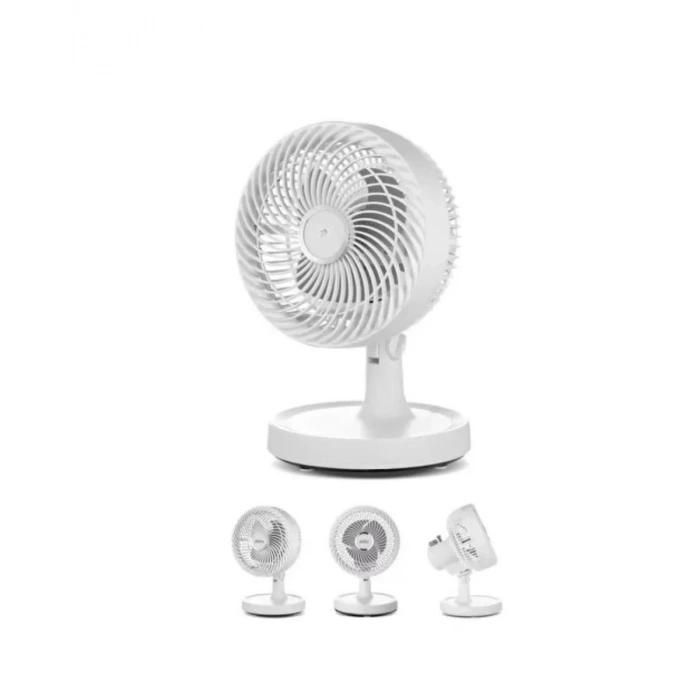 Mini Masaüstü Vantilatör Sessiz Çalışan 2 Kademeli Fan Otomatik Salınımlı