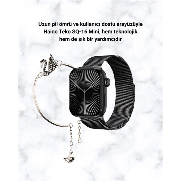 Mini Series 10 Akıllı Saat | 3 Kordon + Bileklik Hediyeli Tüm Telefonlarla Uyumlu