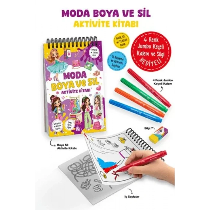 Moda - Boya ve Sil Aktivite Kitabı