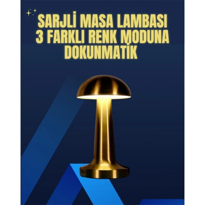 Modern Tasarım Şarjlı Masa Lambası – 1800 mAh Batarya