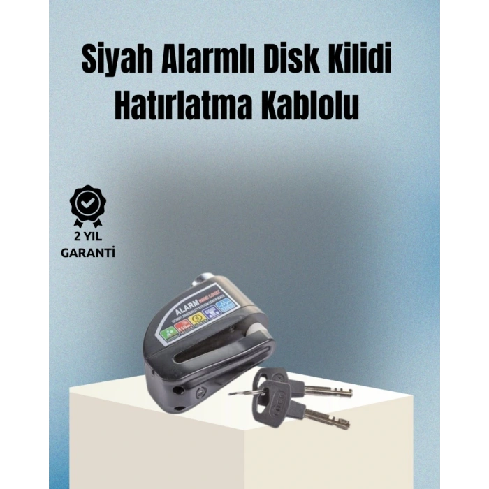 Motosiklet ve Bisiklet İçin 6mm Pinli Alarmlı Disk Kilidi