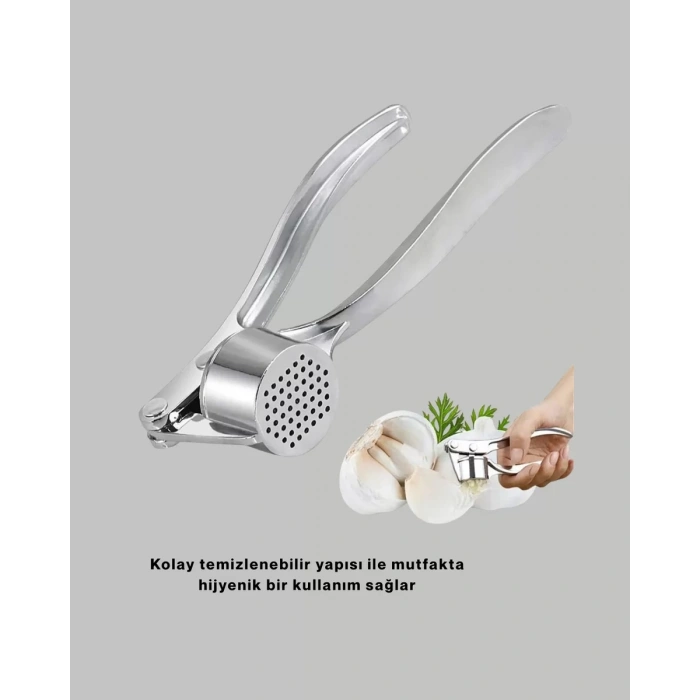 Mutfak Sarımsak Ezici Kaymaz Saplı Güçlü Mekanizma
