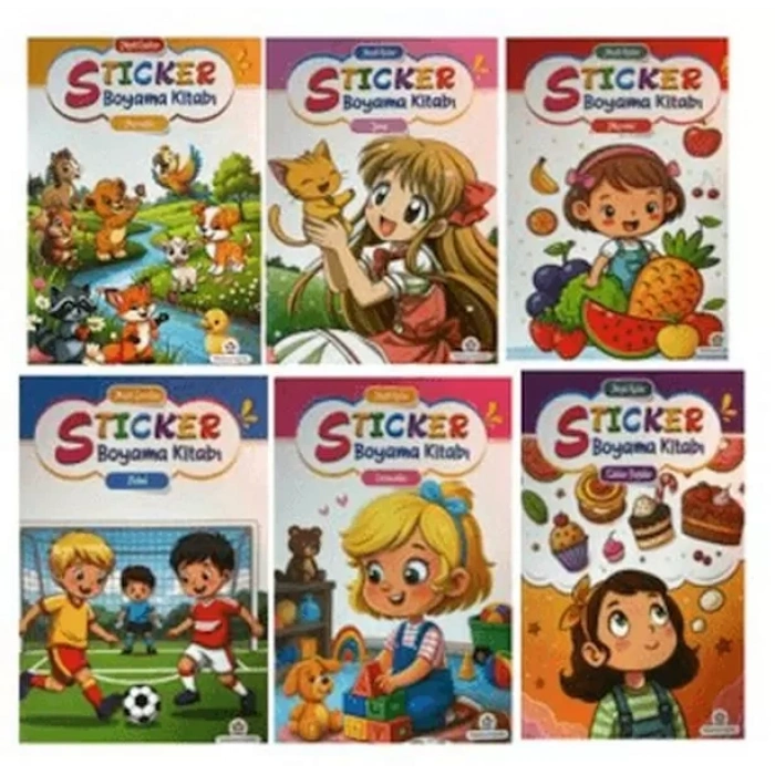 Neşeli Boyama Kitabı  (6  Set)