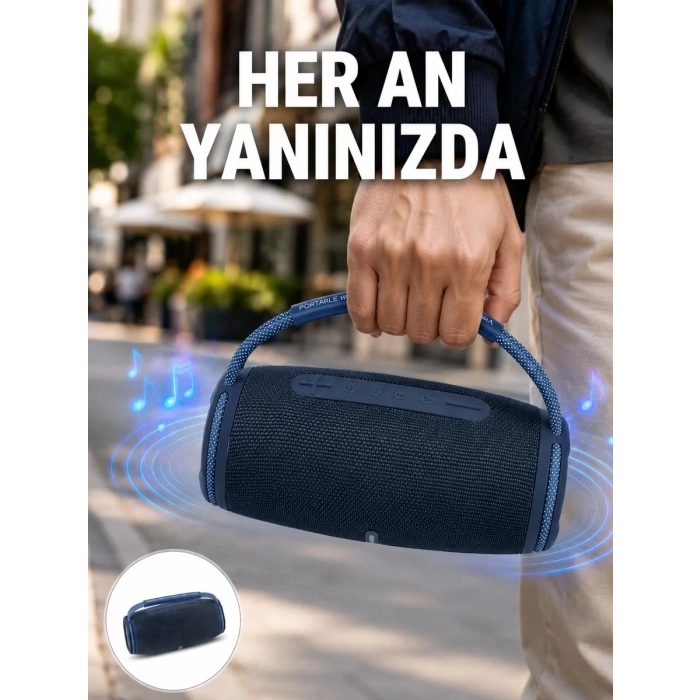 Net Stereo Ses Sunan IPX5 Su Geçirmez Bluetooth Hoparlör Yeni Nesil