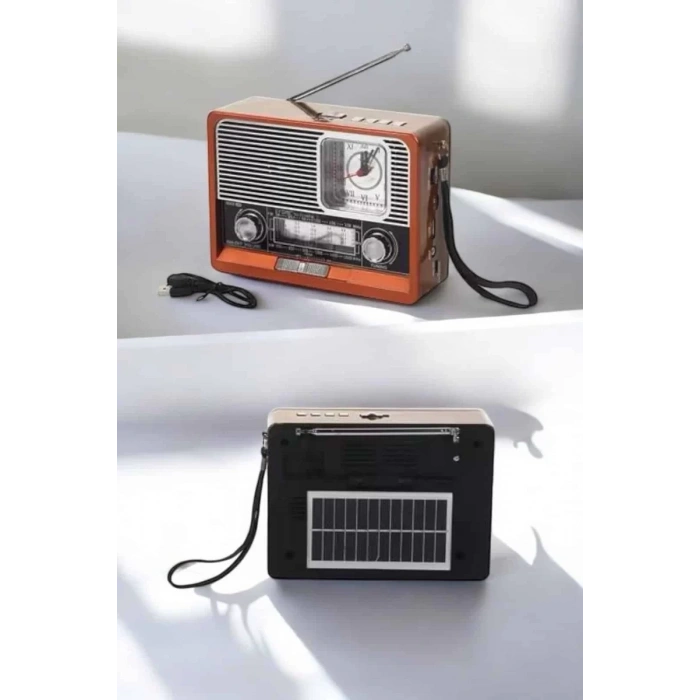 Nostaljik Radyo USBAUX Ve SD Kart Girişli Bluetooth Bağlantılı