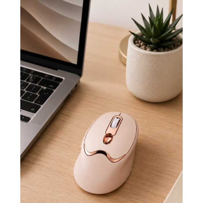 Ofis ve Laptop Kullanımına Uygun Şarjlı Wireless Mouse Sessiz Tuşlu