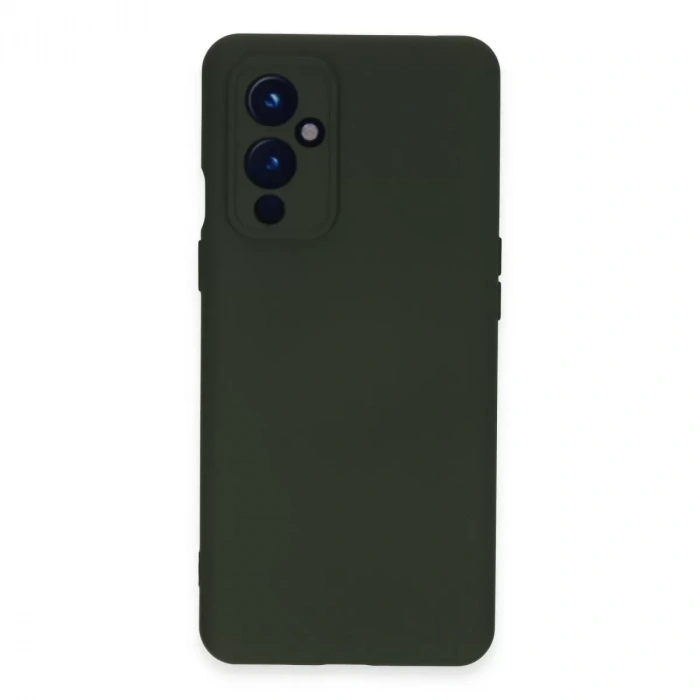 One Plus 9 Kılıf Nano İçi Kadife Silikon - Koyu Yeşil