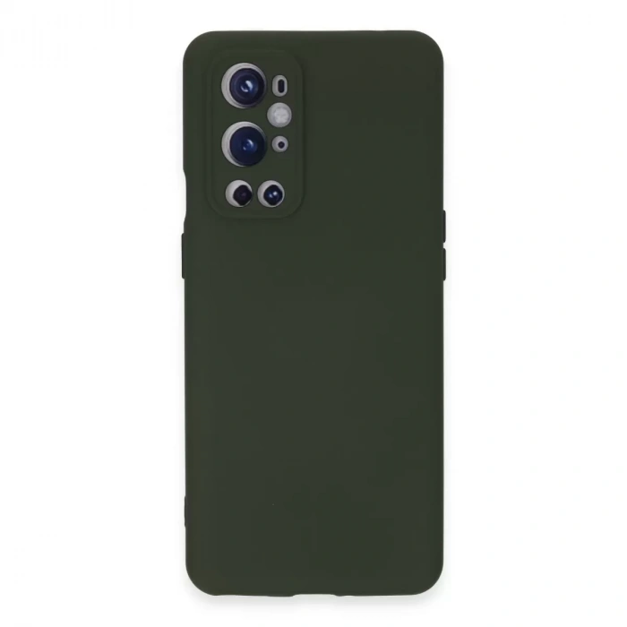One Plus 9 Pro Kılıf Nano İçi Kadife Silikon - Koyu Yeşil