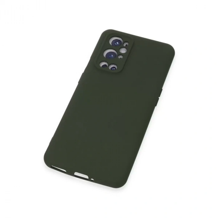 One Plus 9 Pro Kılıf Nano İçi Kadife Silikon - Koyu Yeşil