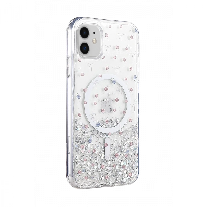 Onegif  İphone 11 Misk Simli Magsafe Kapak - Desen 1