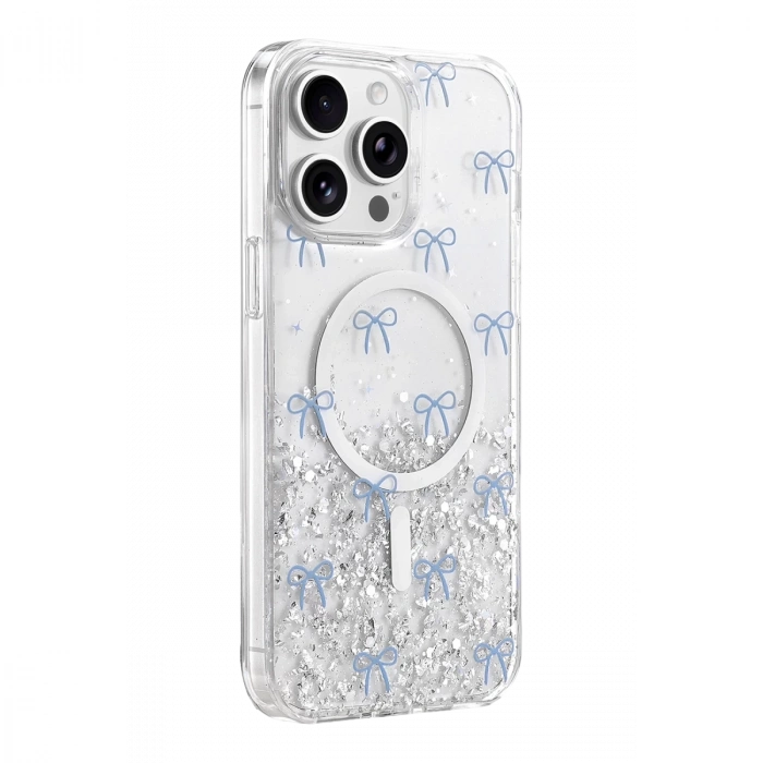 Onegif  İphone 14 Pro Max Misk Simli Magsafe Kapak - Desen 3