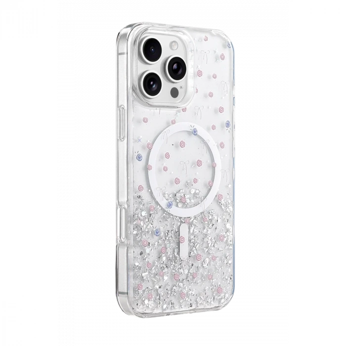 Onegif  İphone 16 Pro Max Misk Simli Magsafe Kapak - Desen 1