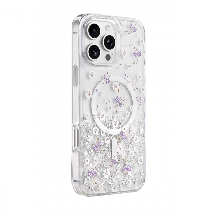 Onegif  İphone 16 Pro Max Misk Simli Magsafe Kapak - Desen 2