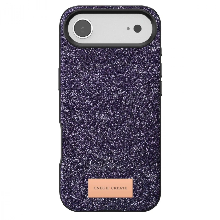 Onegif  İphone 17 Air Bright Simli Kapak - Derin Mor