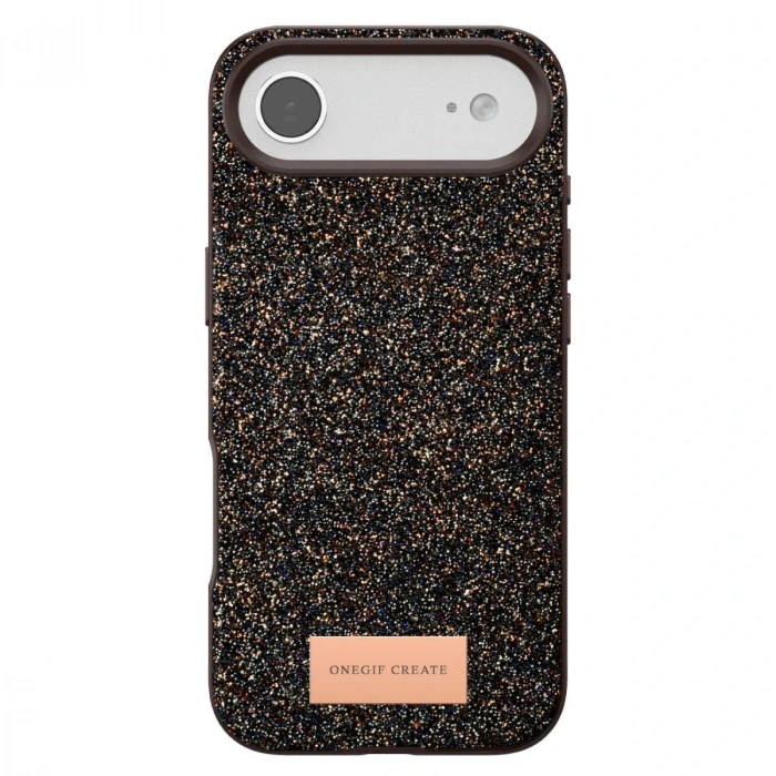 Onegif  İphone 17 Air Bright Simli Kapak - Gold