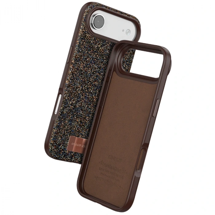 Onegif  İphone 17 Air Bright Simli Kapak - Gold
