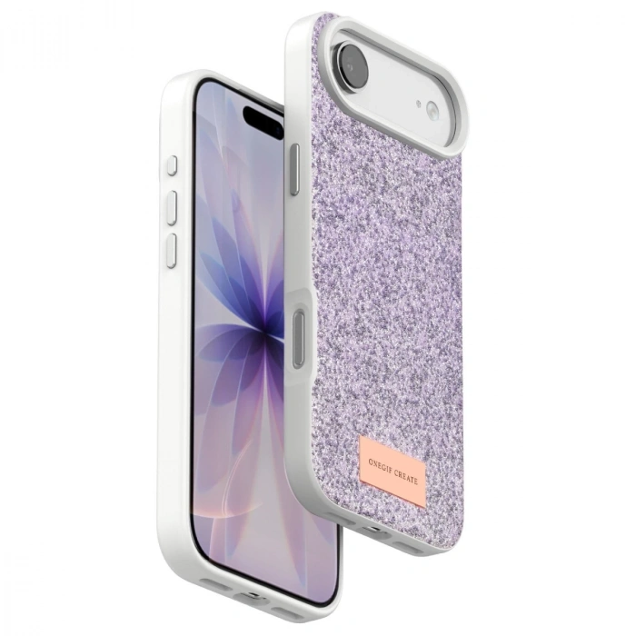 Onegif  İphone 17 Air Bright Simli Kapak - Lila