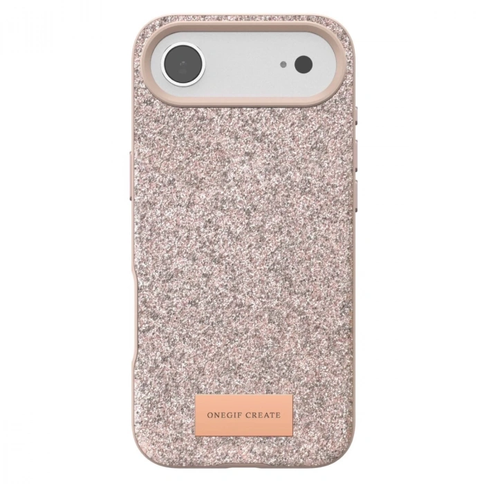 Onegif  İphone 17 Air Bright Simli Kapak - Pembe