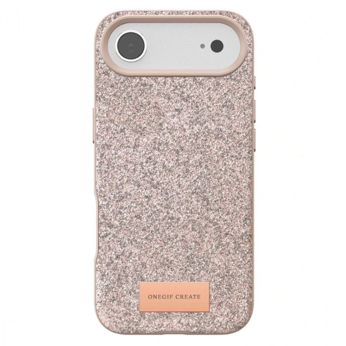 Onegif  İphone 17 Air Bright Simli Kapak - Pembe