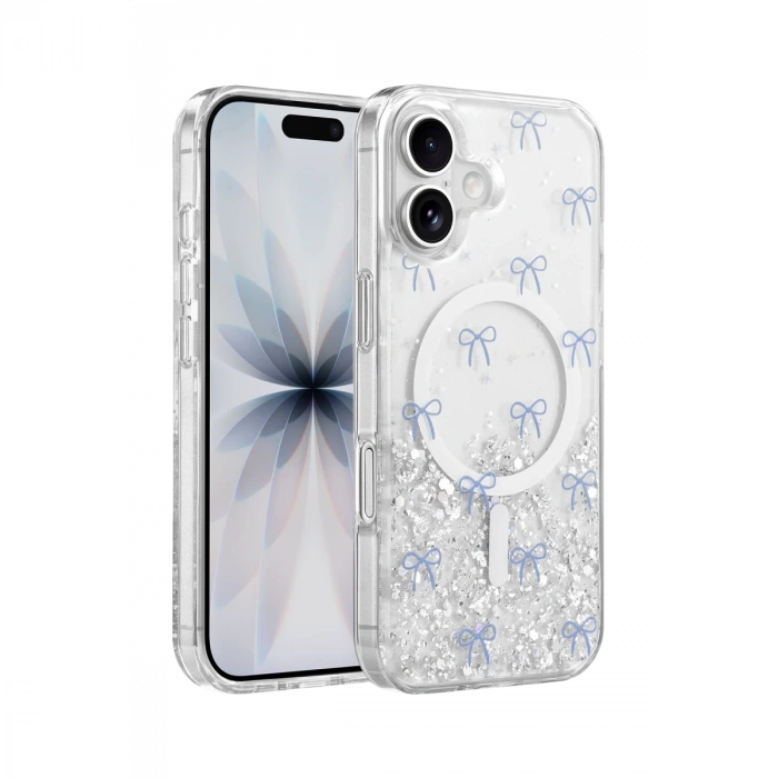 Onegif  İphone 17 Misk Simli Magsafe Kapak - Desen 3