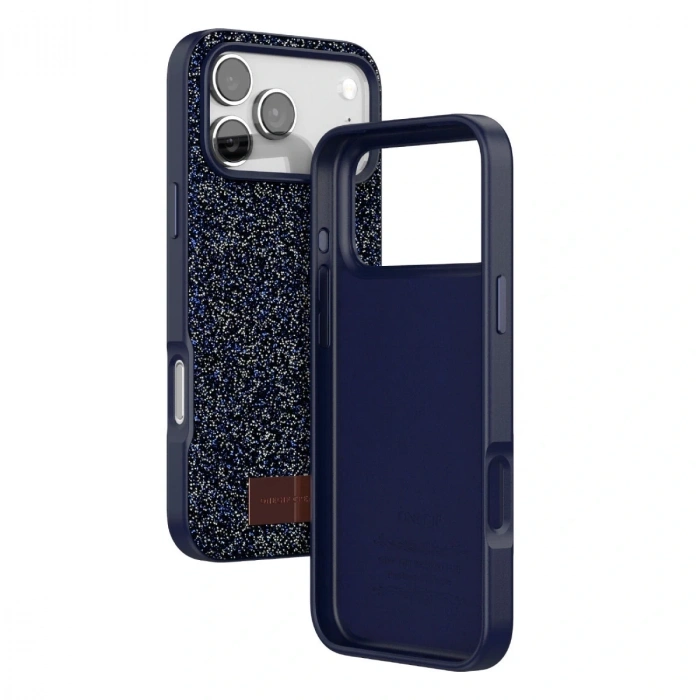 Onegif  İphone 17 Pro Max Bright Simli Kapak - Mavi