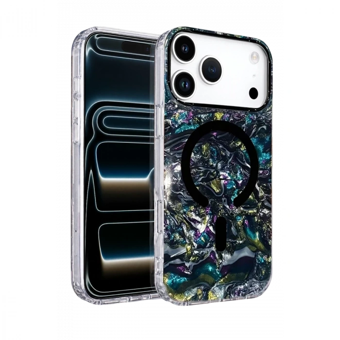 Onegif  İphone 17 Pro Max Mila Dalgalı Magsafe Kapak - Lacivert