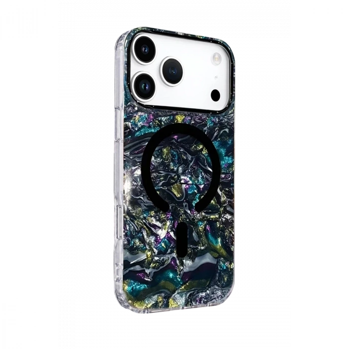 Onegif  İphone 17 Pro Max Mila Dalgalı Magsafe Kapak - Lacivert